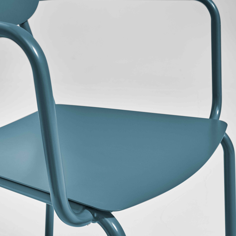 Chaise de terrasse en aluminium avec accoudoirs (4/6)