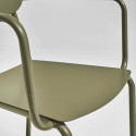 Chaise de terrasse en aluminium avec accoudoirs