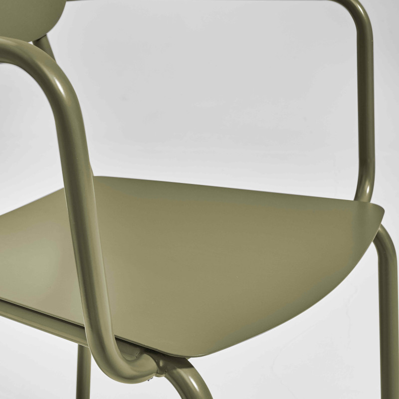 Chaise de terrasse en aluminium avec accoudoirs (4/6)