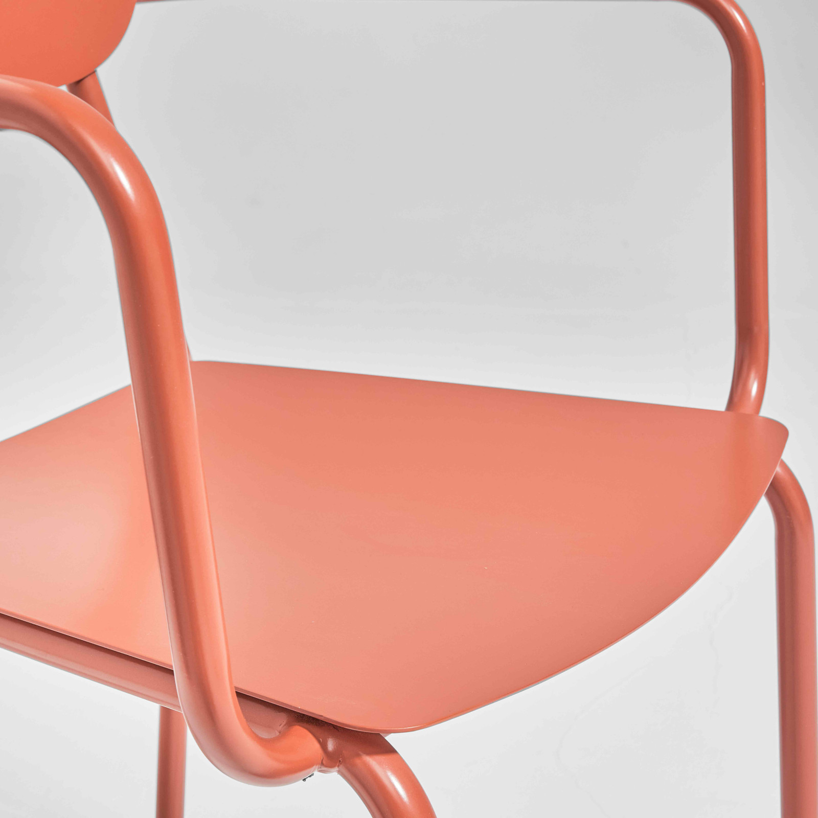 Chaise de terrasse en aluminium avec accoudoirs