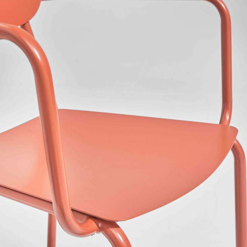 Chaise de terrasse en aluminium avec accoudoirs (4/6)