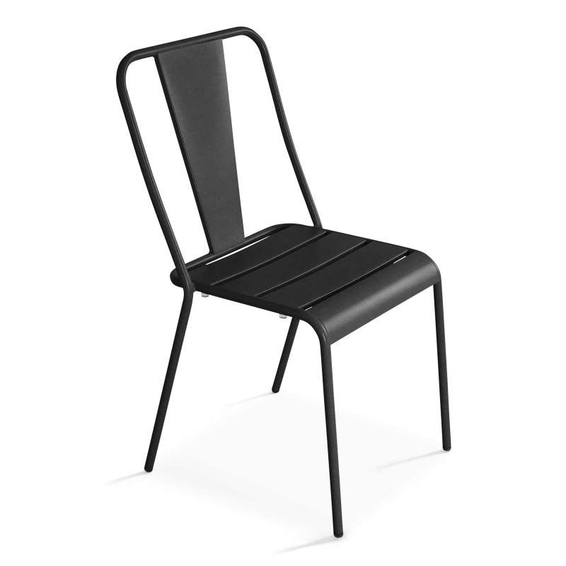 Ensemble table rectangulaire 180 cm et 8 chaises style bistrot