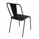 Ensemble table rectangulaire 180 cm et 8 chaises style bistrot