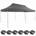 Tente pliante 3x6m 300g/m² 40mm + 6 poids de lestage