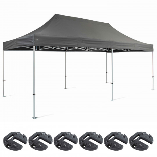 Tente pliante 3x6m 300g/m² 40mm + 6 poids de lestage | Mobeventpro