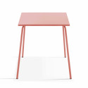 Table de jardin carrée et 2 chaises en acier thermolaqué