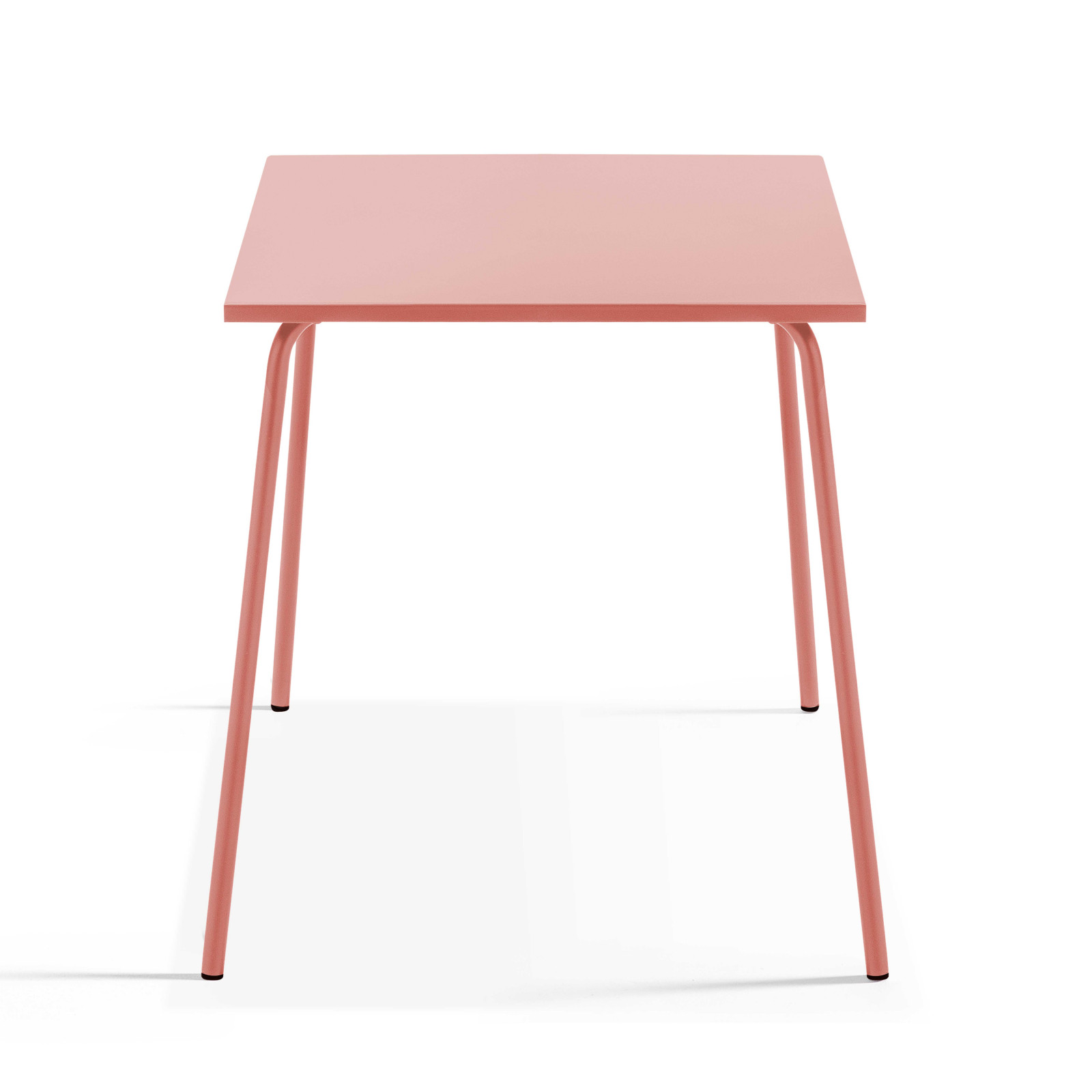 Table de jardin carrée et 2 chaises en acier thermolaqué