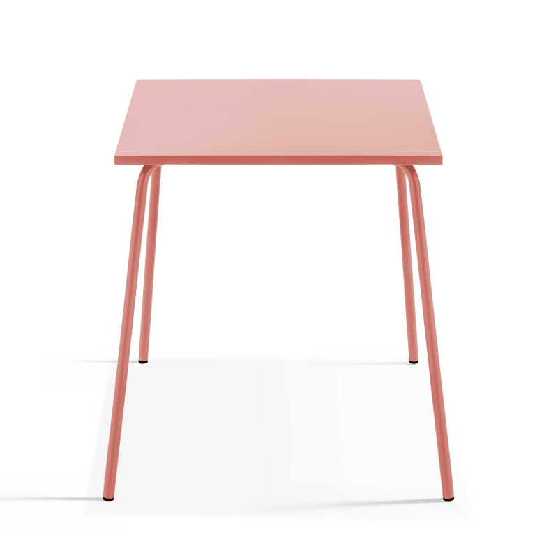 Table de jardin carrée et 2 chaises en acier thermolaqué (2/7)