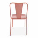 Table de jardin carrée et 2 chaises en acier thermolaqué