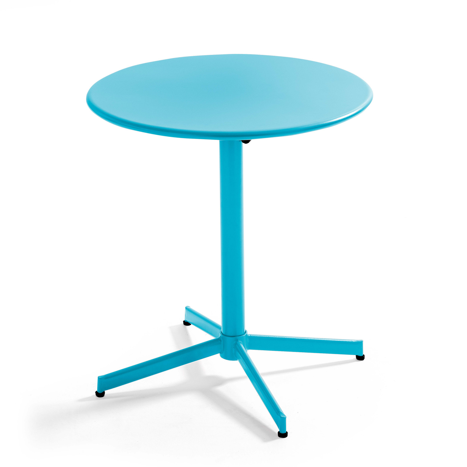 Ensemble table bistrot inclinable Ø70cm et 2 chaises en métal