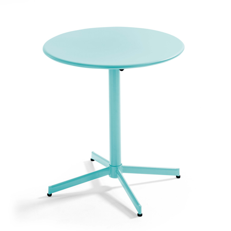 Ensemble table bistrot inclinable Ø70cm et 2 chaises en métal