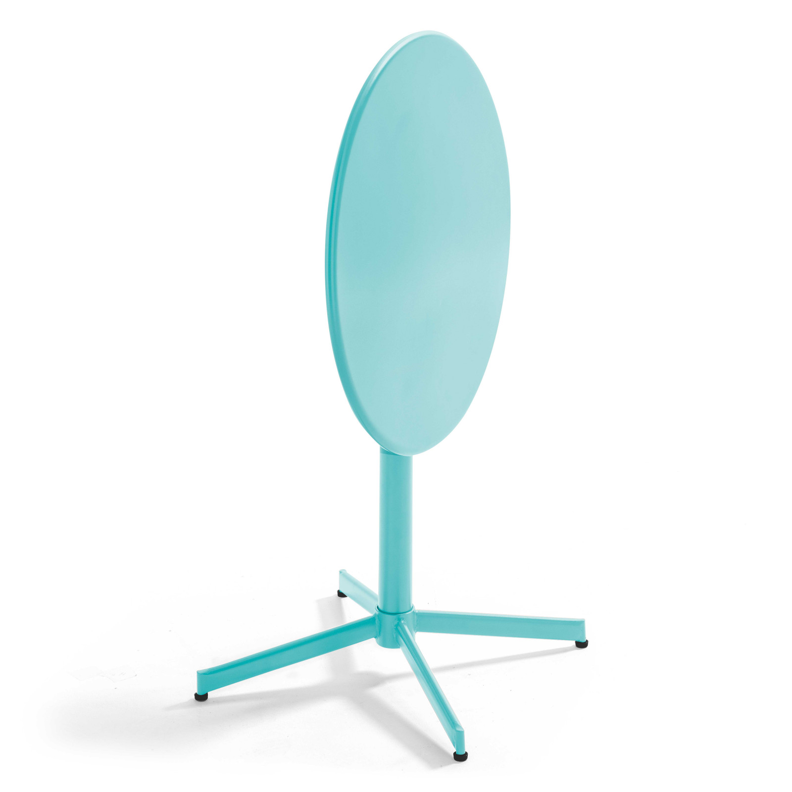 Ensemble table bistrot inclinable Ø70cm et 2 chaises en métal