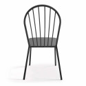 Ensemble table bistrot inclinable Ø70cm et 2 chaises en métal