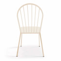 Ensemble table bistrot inclinable Ø70cm et 2 chaises en métal