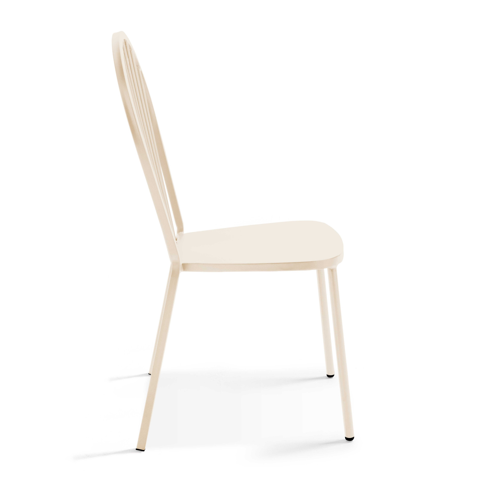 Ensemble table bistrot inclinable Ø70cm et 2 chaises en métal