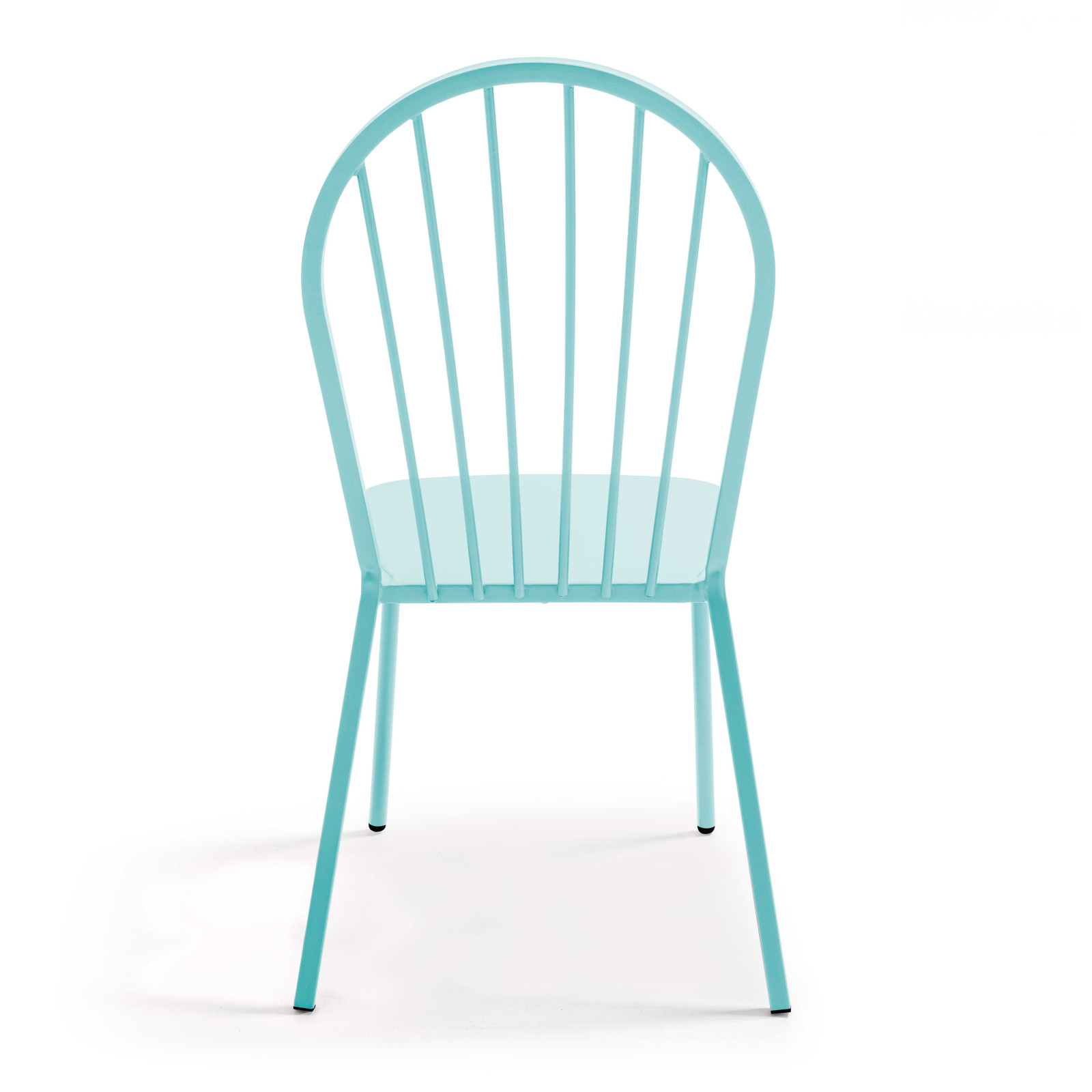 Ensemble table bistrot inclinable Ø70cm et 2 chaises en métal