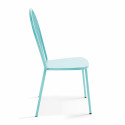 Ensemble table bistrot inclinable Ø70cm et 2 chaises en métal