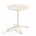 Ensemble table avec plateau rond inclinable et 2 chaises en métal