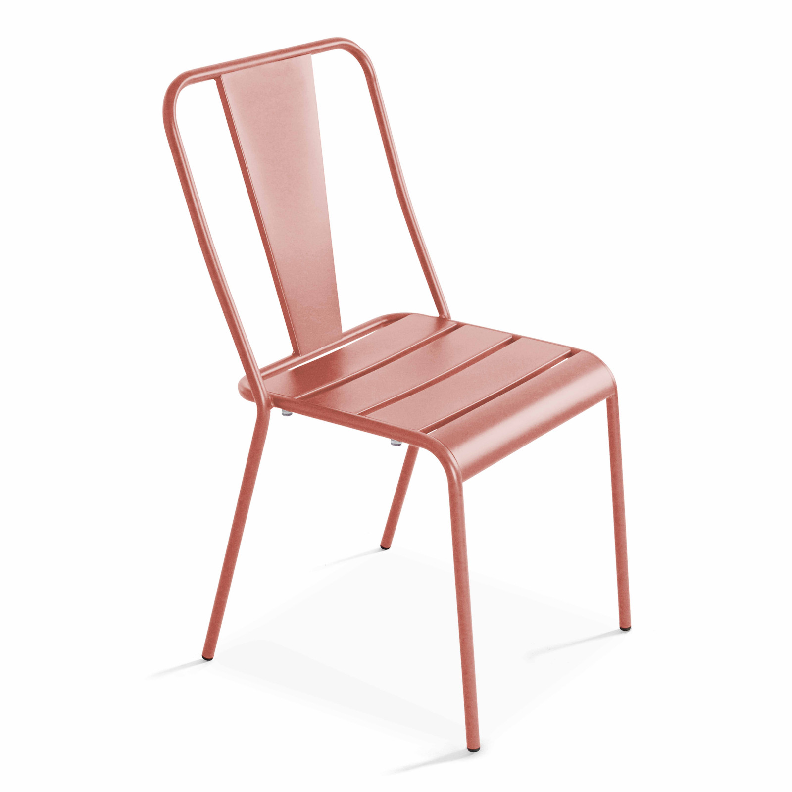 Ensemble table avec plateau rond inclinable et 2 chaises en métal