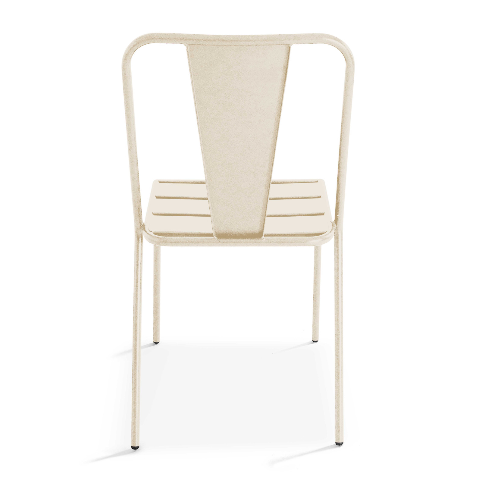 Ensemble table avec plateau rond inclinable et 2 chaises en métal