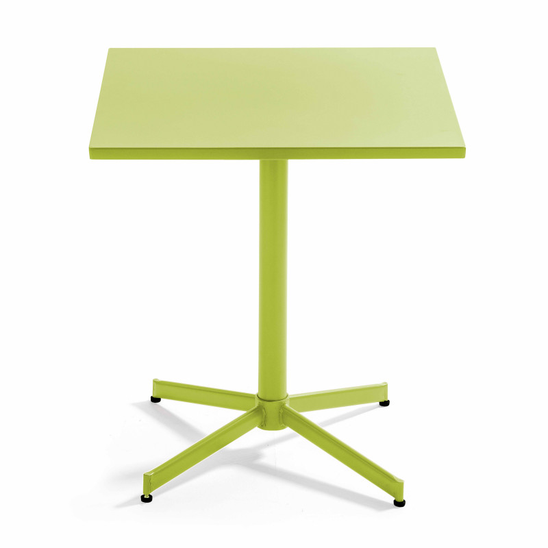 Ensemble table carrée 70 x 70 x 72 cm et 2 chaises bistrot
