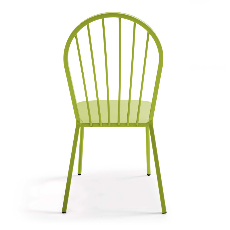 Ensemble table carrée 70 x 70 x 72 cm et 2 chaises bistrot