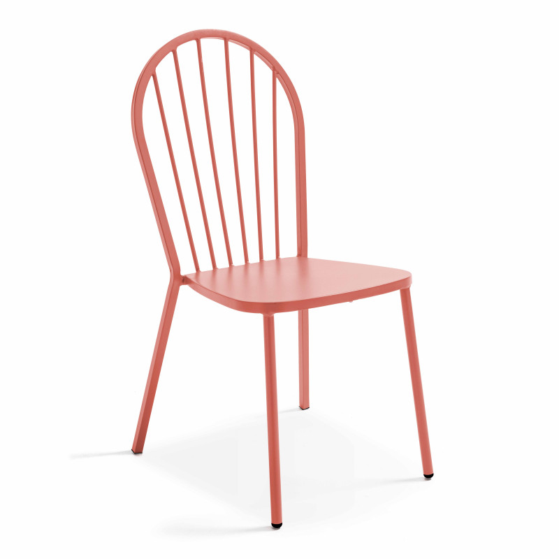 Ensemble table carrée 70 x 70 x 72 cm et 2 chaises bistrot (5/7)