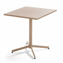 Ensemble table carrée inclinable 70 x 70 cm et 2 chaises en métal