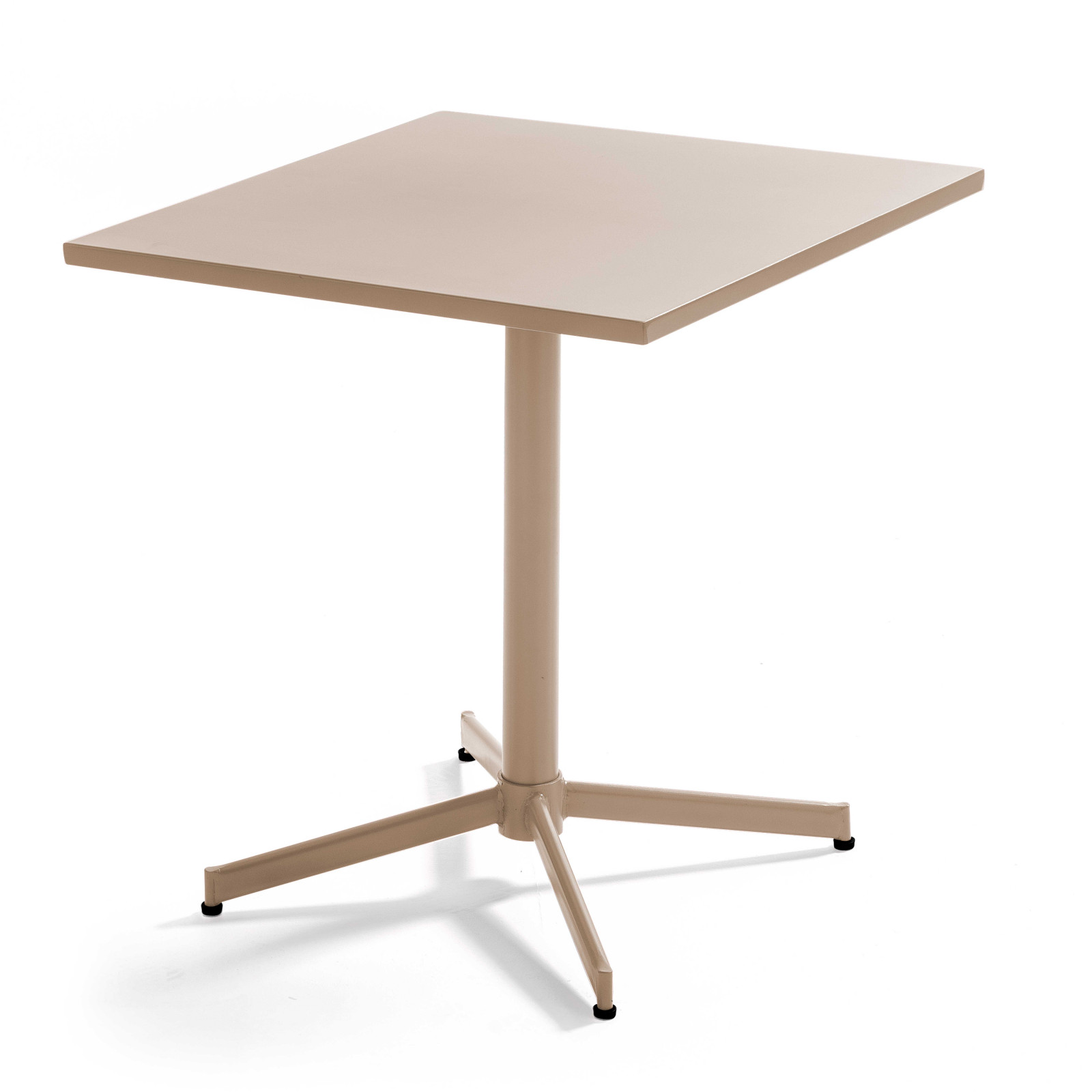 Ensemble table carrée inclinable 70 x 70 cm et 2 chaises en métal