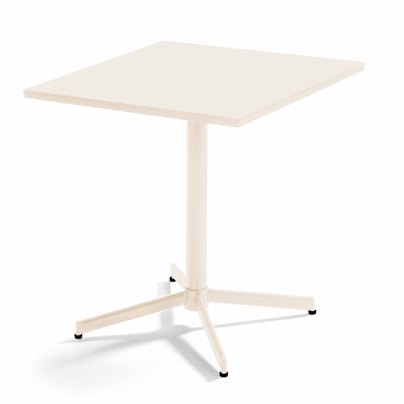 Ensemble table carrée inclinable 70 x 70 cm et 2 chaises en métal