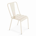 Ensemble table carrée inclinable 70 x 70 cm et 2 chaises en métal