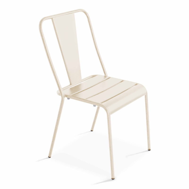 Ensemble table carrée inclinable 70 x 70 cm et 2 chaises en métal (4/7)