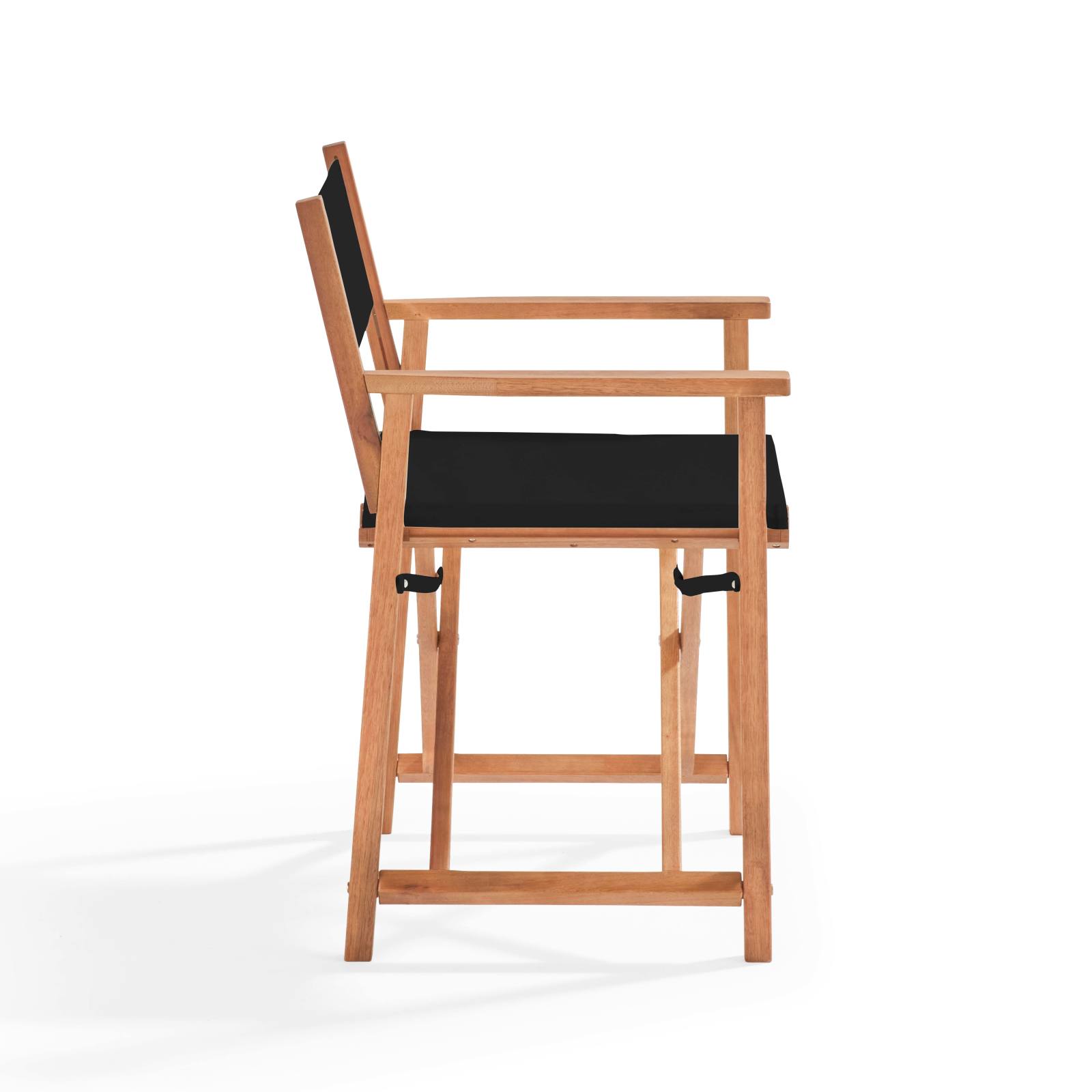Lot de 2 chaises pliantes en bois d'eucalyptus + textilène Lot de 2 chaises pliantes en bois d'eucalyptus + textilène