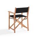 Table carrée (70 x 70 cm) en bois + 2 chaises pliantes