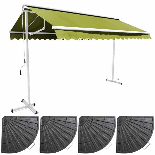 Store double pente 3 x 3 m + 4 dalles lestées | Mobeventpro