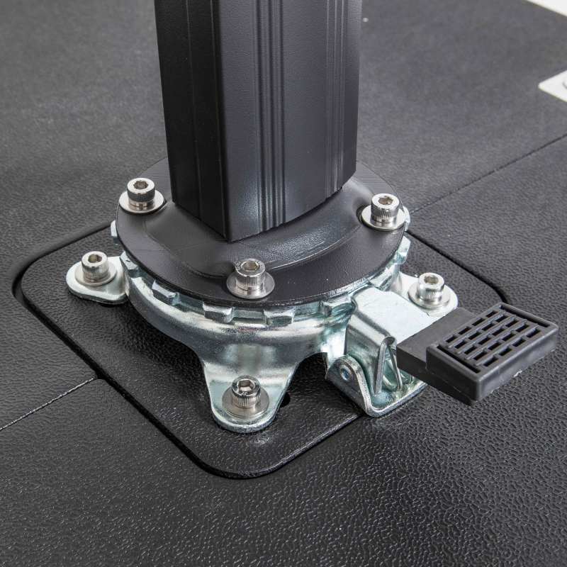 Pied de parasol lesté avec 2 roulettes - 110L