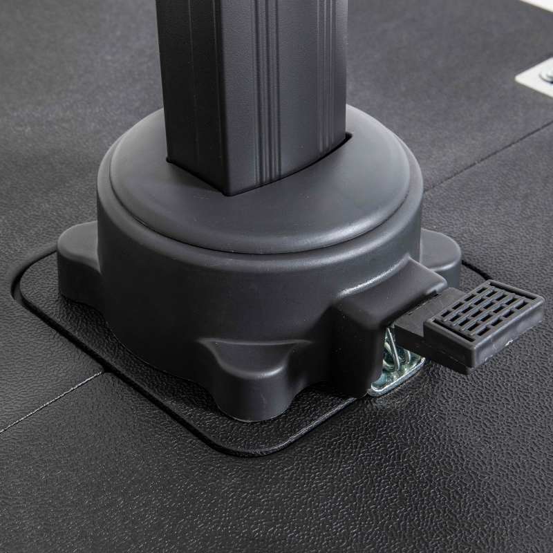 Pied de parasol lesté avec 2 roulettes - 110L