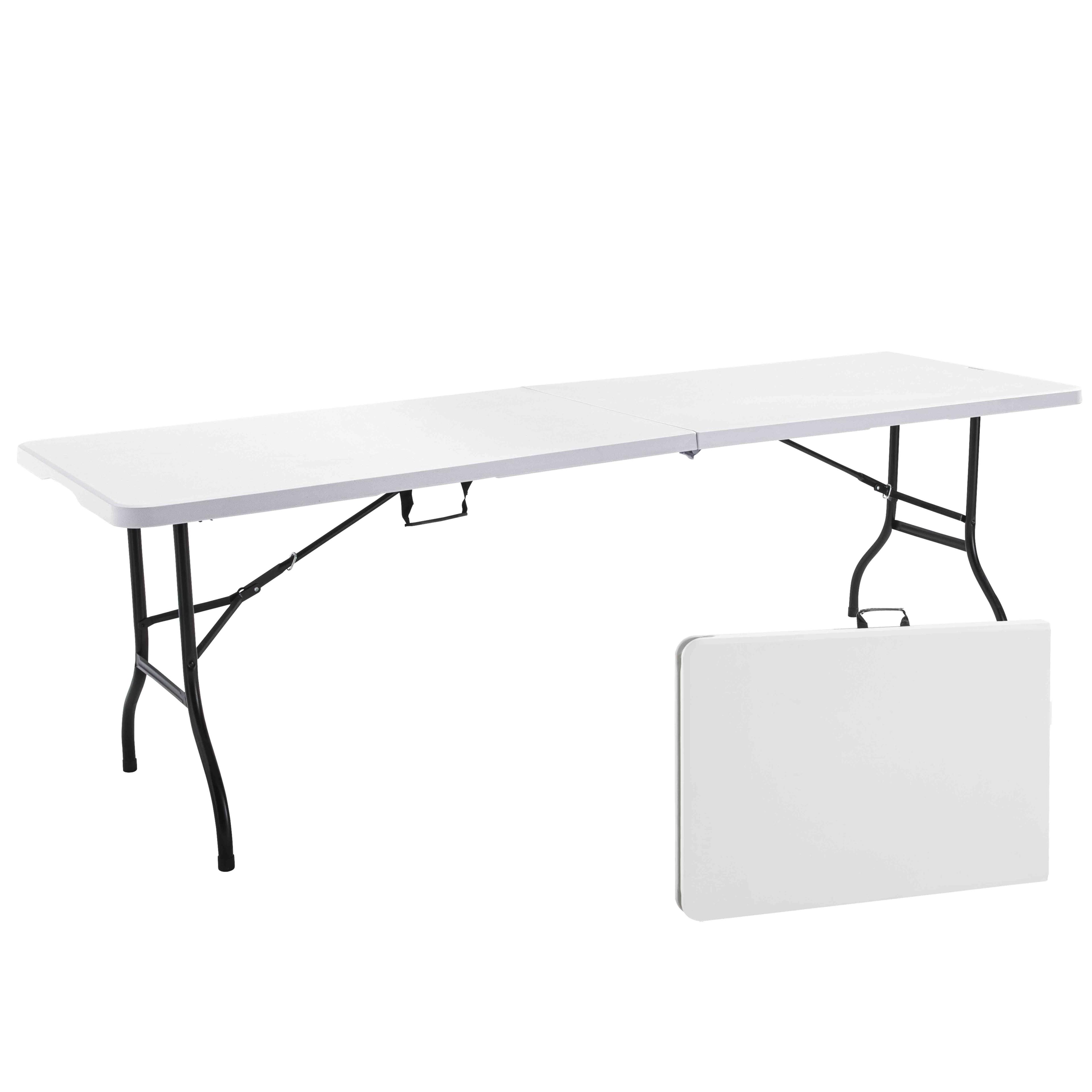 Table pliante blanche de 12 places transportable en PEHD
