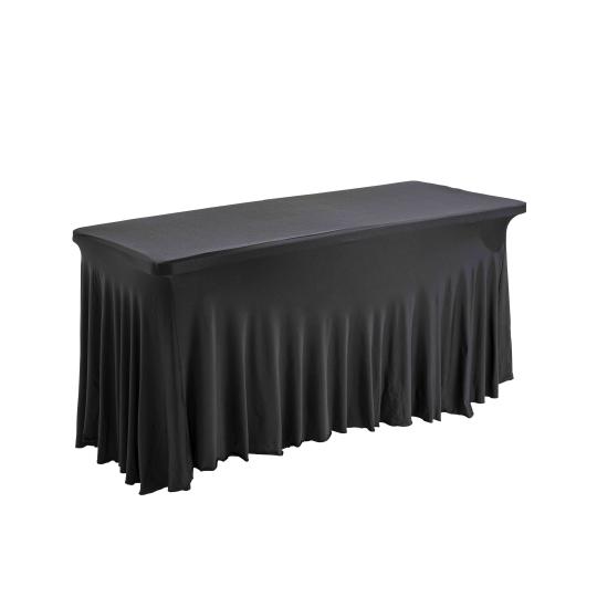 Nappe housse pour table 162cm noire