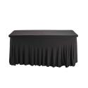 Nappe housse pour table 162cm noire