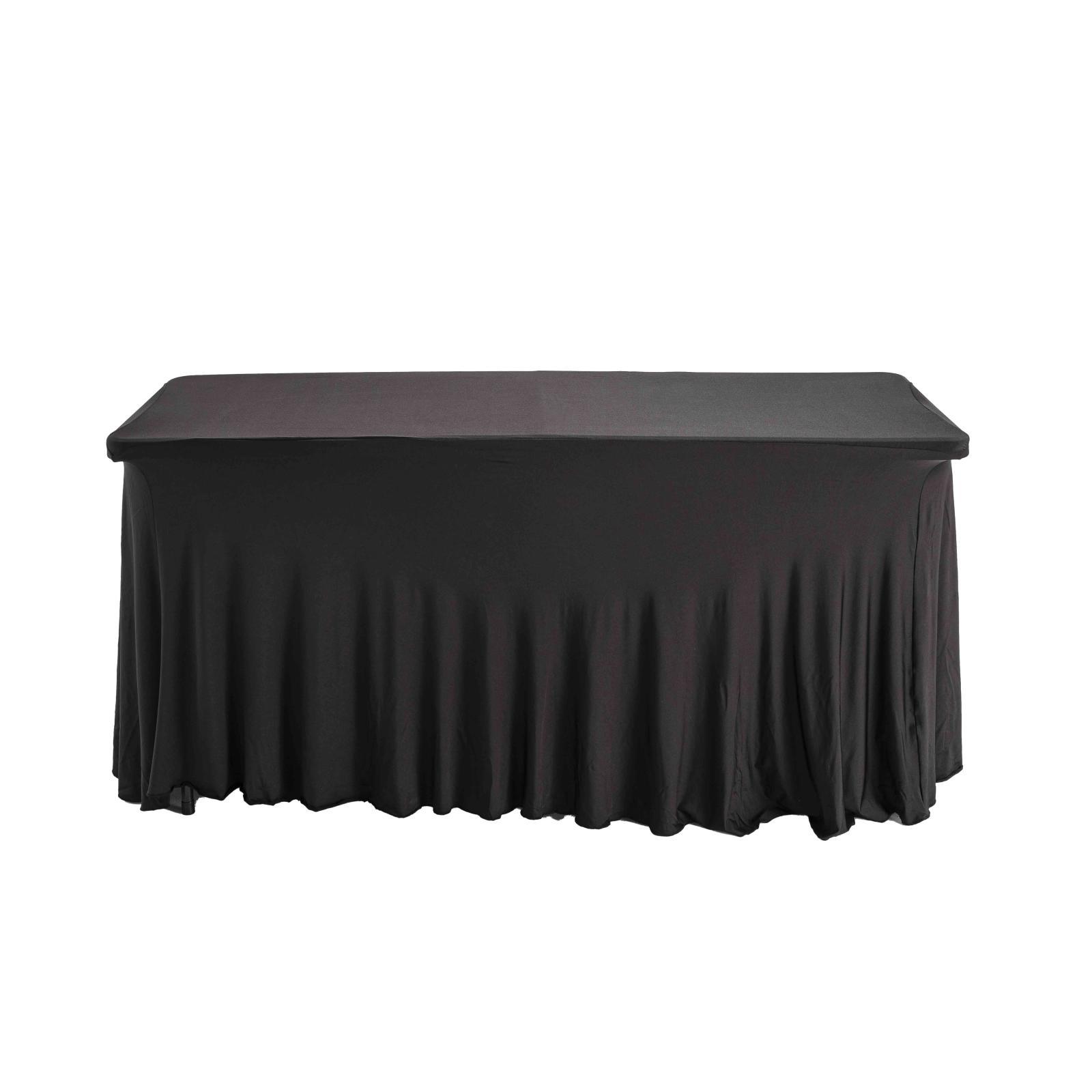 Nappe housse pour table 162cm noire