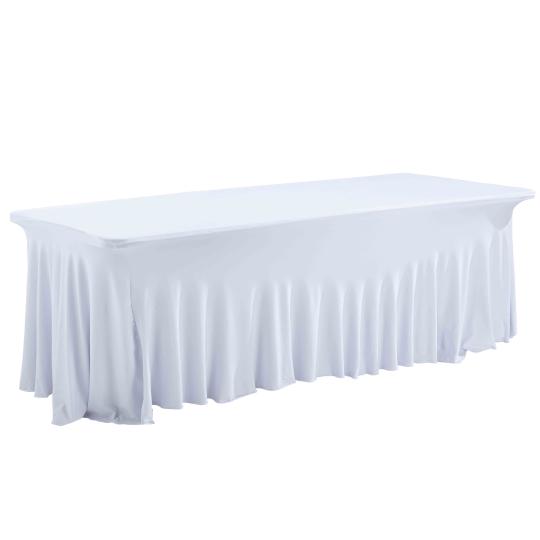 Nappe housse élastique pour table 244cm blanche