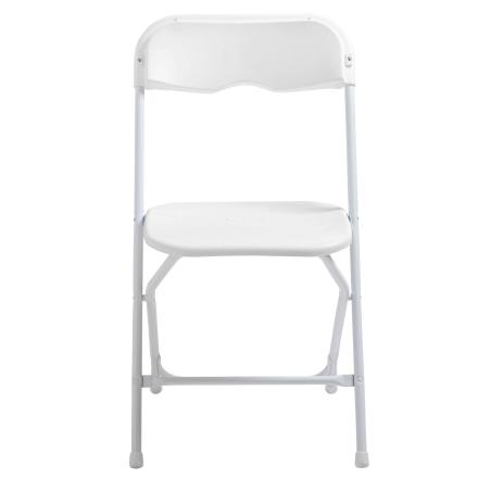 Table de 152 cm et 6 chaises pliantes en PEHD blanc | Mobeventpro