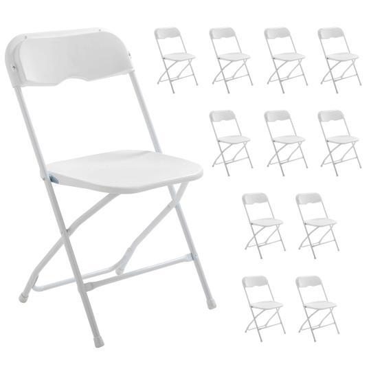 Lot de 12 chaises pliantes de réception