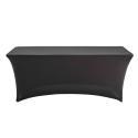 Nappe housse pour table pliante 180cm noire