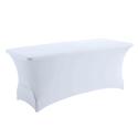 Nappe housse pour table pliante 180cm blanche