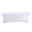 Nappe housse élastique pour table pliante 244cm blanche