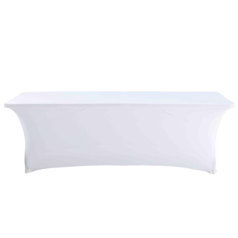 Nappe housse élastique pour table pliante 244cm blanche