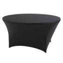 Nappe élastique pour table ronde 180cm noire