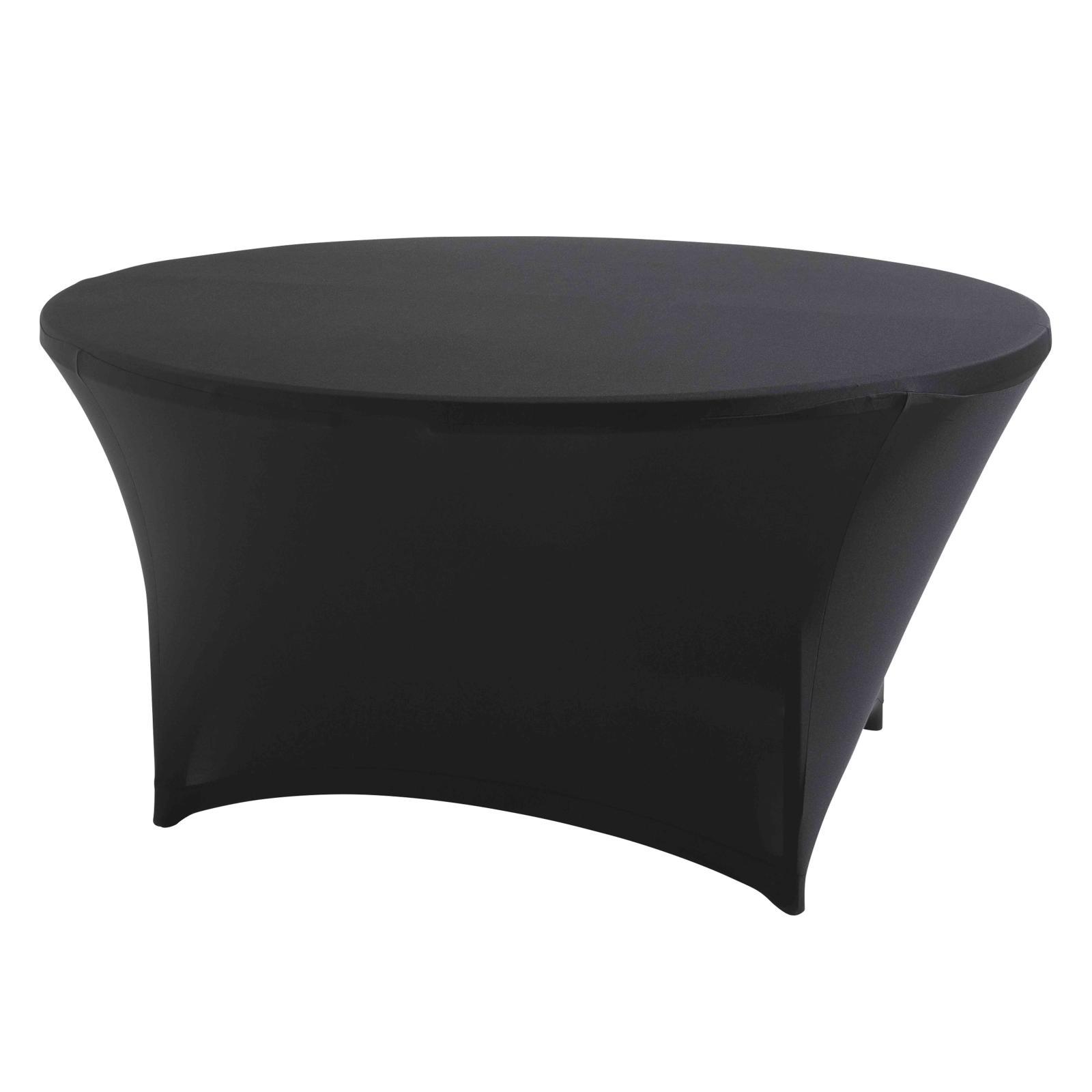 Nappe élastique pour table ronde 180cm noire